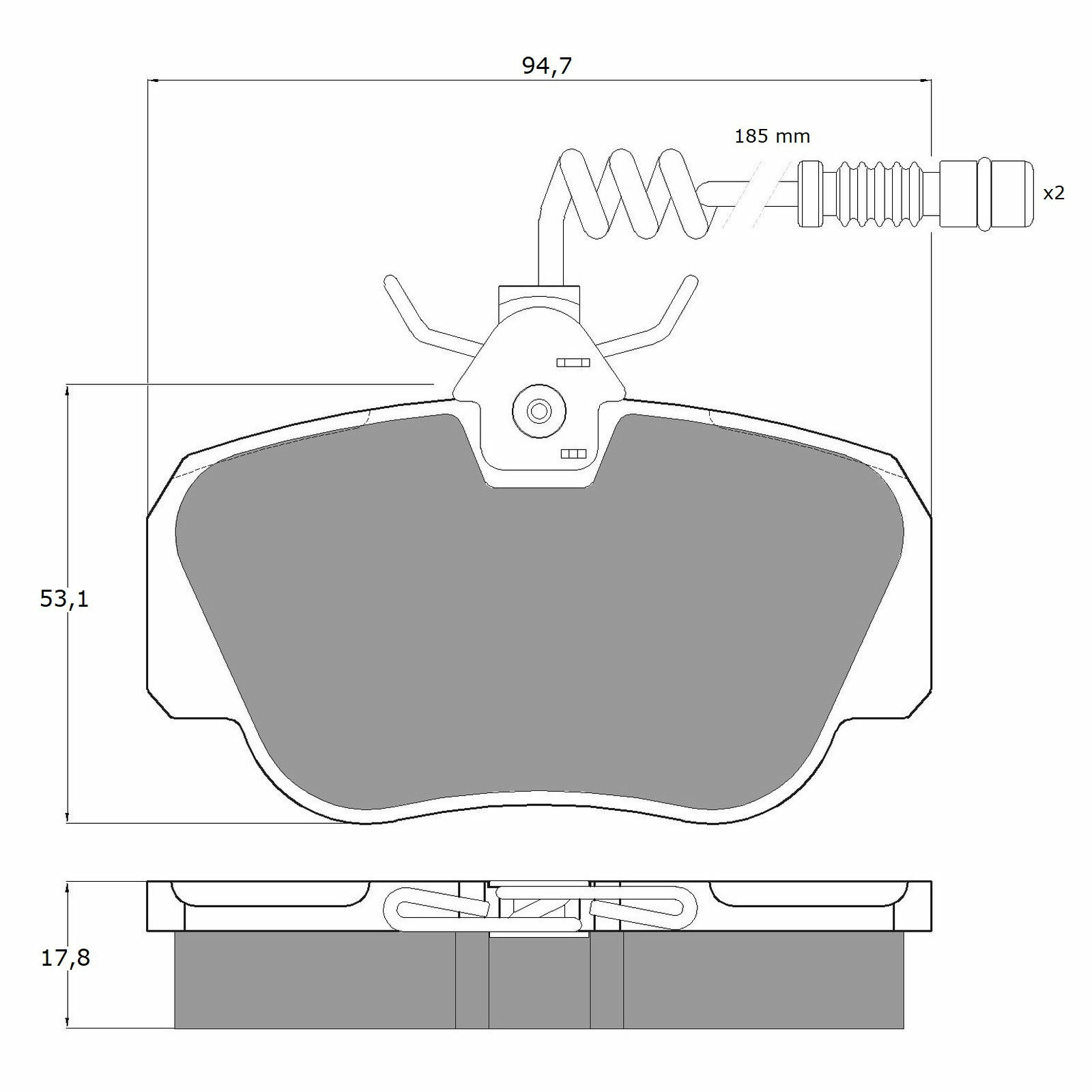 Sada brzdových destiček, kotoučová brzda TOMEX Brakes